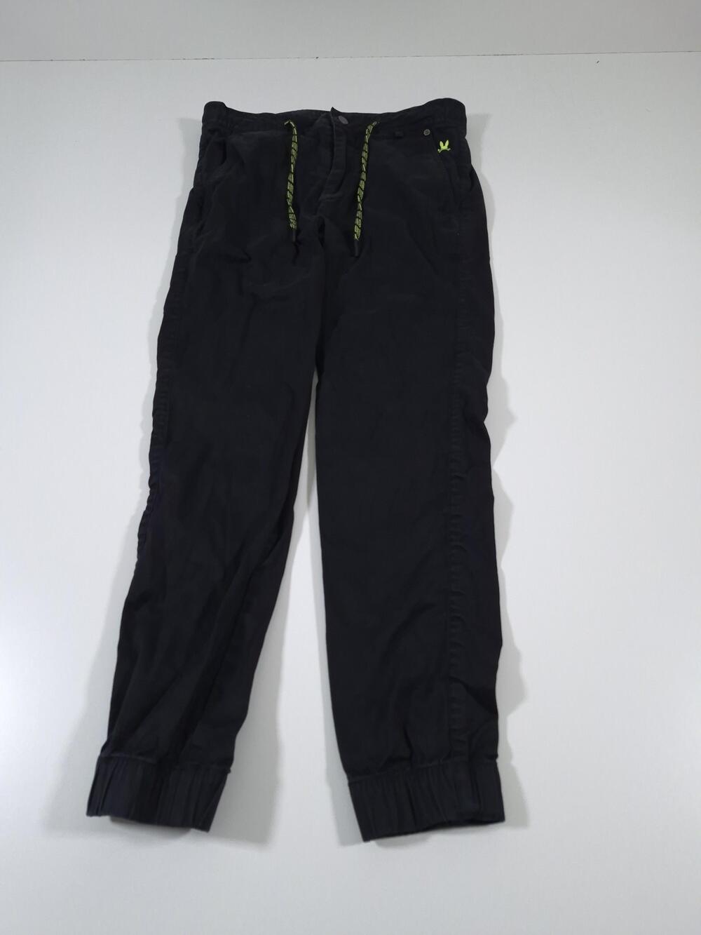 Psycho Bunny Jogger Pants Mens XS Black Skull Logo Elastic Waist Casual